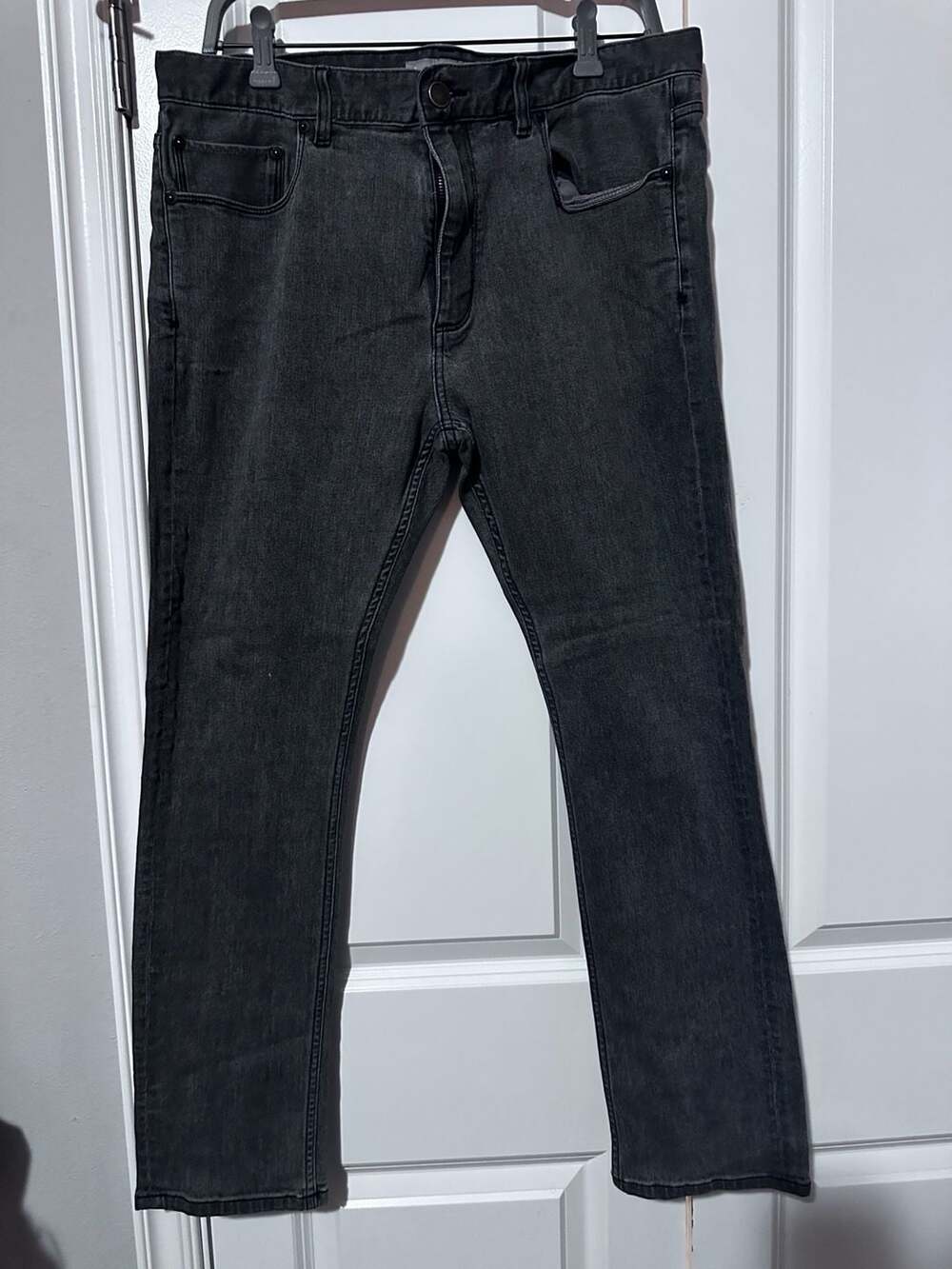 A-Frame Men's Black Skinny Fit Jeans Size 35x30